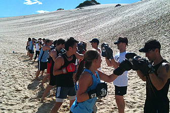 photo of outdoor group personal training, boot Campwith personal trainer at Real Results Fitness Training Oatley Sydney