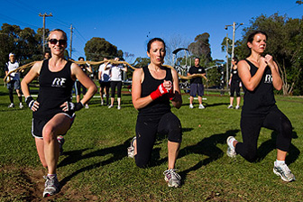 photo of outdoor group personal training with personal trainer at Real Results Fitness Training Oatley Sydney