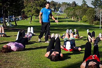 photo of outdoor group personal training with personal trainer at Real Results Fitness Training Oatley Sydney