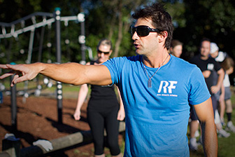 photo of outdoor group personal training with personal trainer at Real Results Fitness Training Oatley Sydney