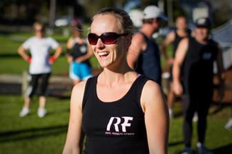 photo of outdoor group personal training with personal trainer at Real Results Fitness Training Oatley Sydney