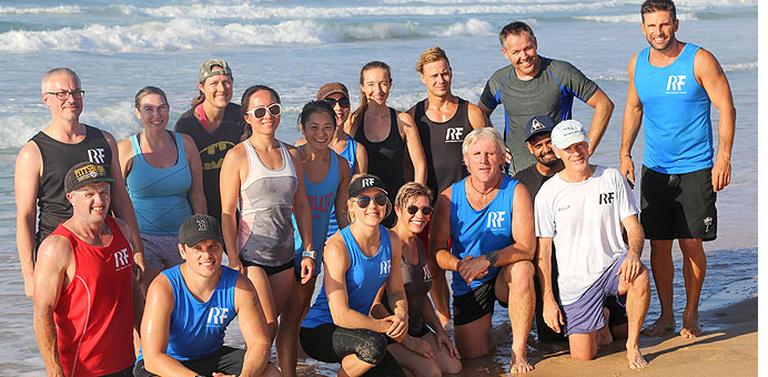 Boxing and running at outdoor group personal training with personal trainer at Real Results Fitness Training Oatley Sydney